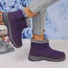 Fashion Casual Fabric Furry Snow Boots Women 2025 Winter Retro Thick Bottom Non Slip Hiking Shoes Warm Short Plush Side Zip Mom's Shoes