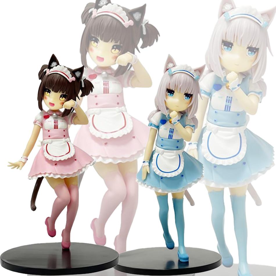 NEW 18CM Cat Maid Anime NEKOPARA Figure Chocolates Vanilla Cute Pretty Cat Style Model PVC Static Child Toys Collectible Gift