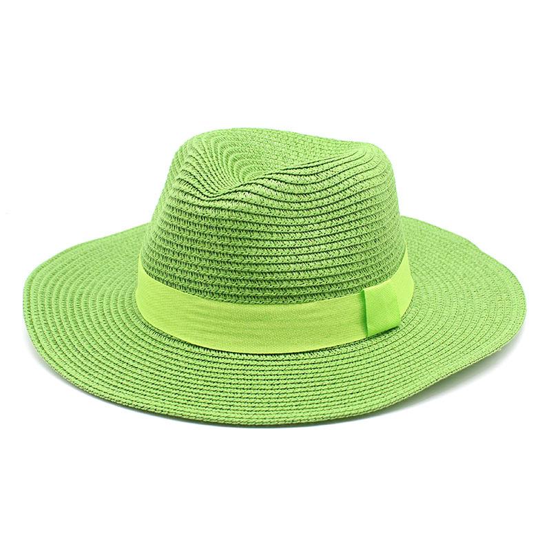 Unisex Summer Panama Sun Hat - Fashionable Straw Braid Fedora for Outdoor and Beach Wear.