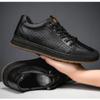 Genuine Leather Men Skataboard Shoes Elevator 6CM Height Increase Sports Loafers Hollow Breathable Sneakers Heightening Shoes