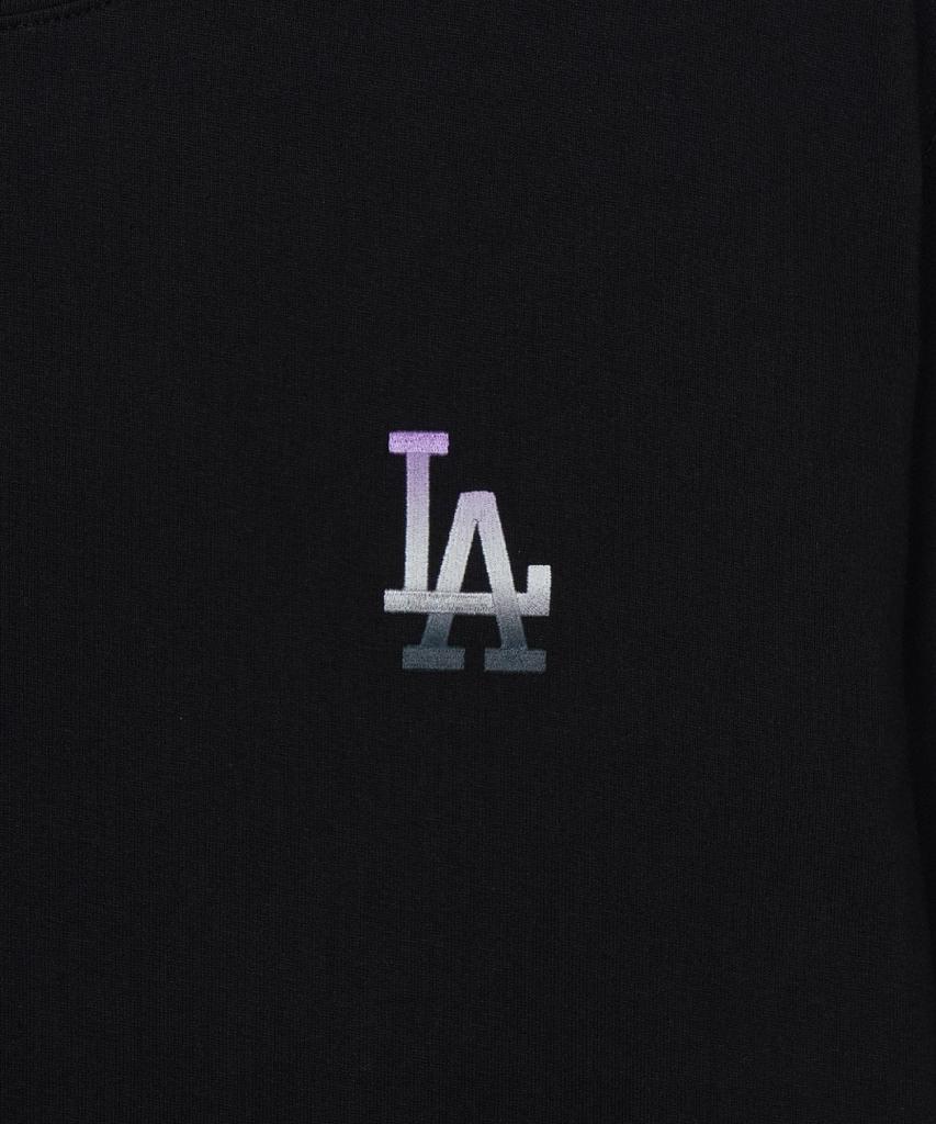 Emelbi Monogram Gradient Big Lux Semi-Oversized Short Sleeve T-Shirt La (Black)