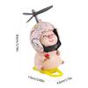 Wind Activated Rotating Propeller Vehicle Decors Pig Ornament Motorcycles Accessories for Bike Motorcycles Car Interior