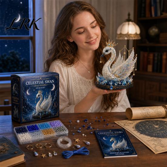 Moon Goddess Craft Mythical Animal DIY Bead Kit for Beginners, 3D Beaded Making with Beginner Beadwork Instructions, Unique Designs Glass Beads