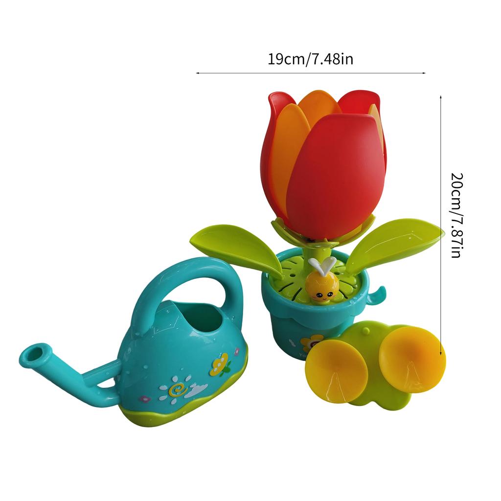 Blooming Sunflower Water Sprinkler Bath Toy for Toddler Enhancing Hand Eye Coordination Sensory Bathtub Shower Toy