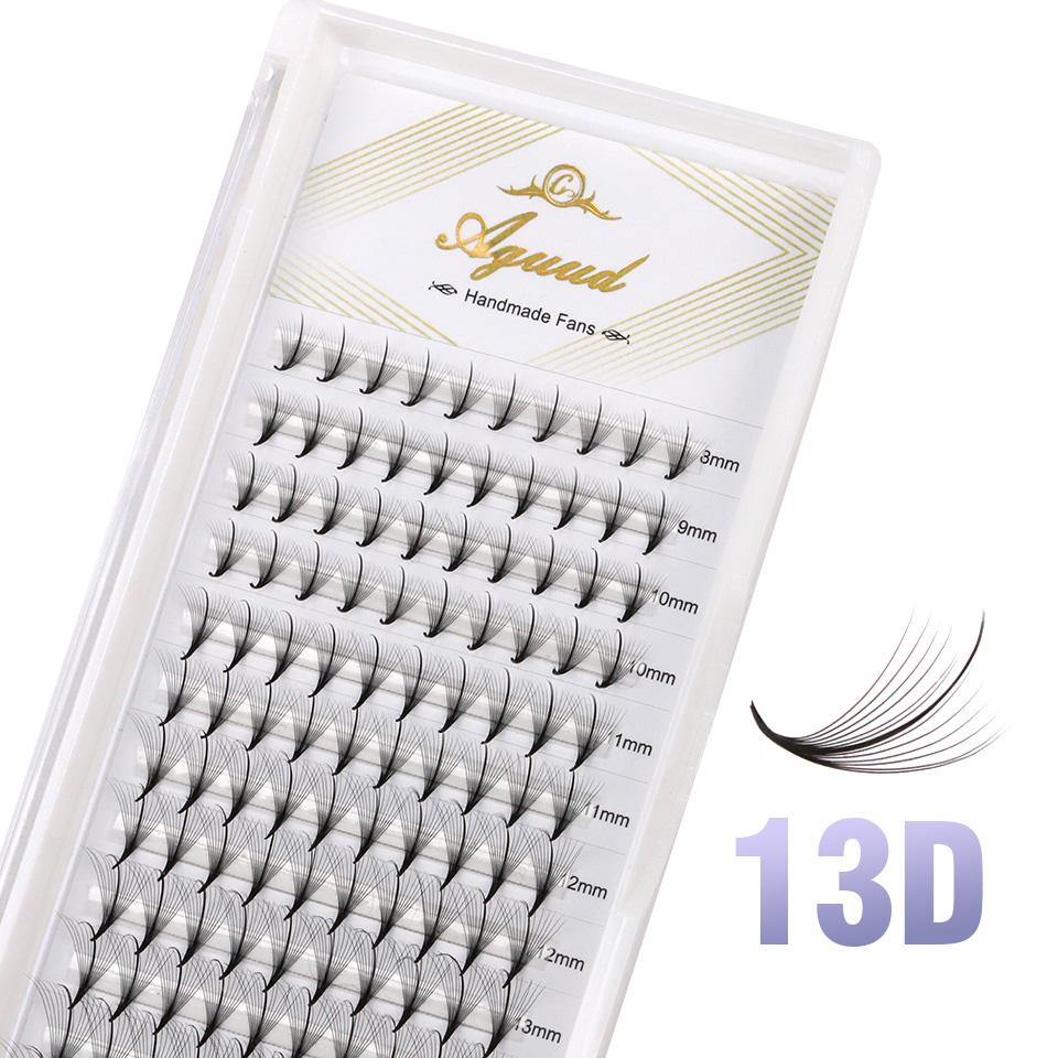 AGUUD Wispy Premade Fans Lash Extension 3D 5D 7D 9D Pointy Base Russian Volume Lash Extension Promade Spike Fans Cluster Eyelash