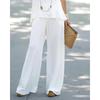 Loose Casual Suit, Women's Printed Sleeveless Top, Elastic Waist, High Waisted Pants, Two-piece Set