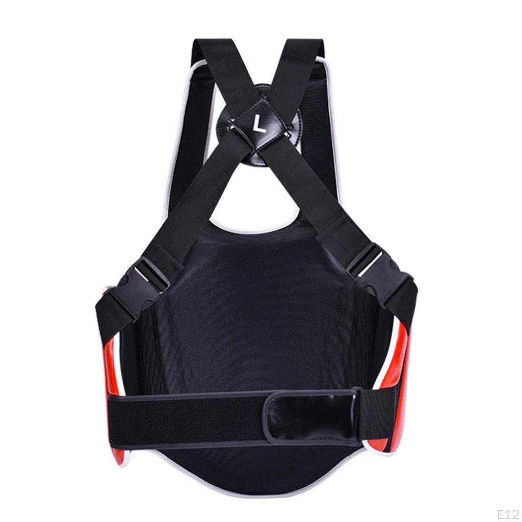 Karate Chest Shield Body Protective Gear, Women Men Rib Armour, Taekwondo Protector for