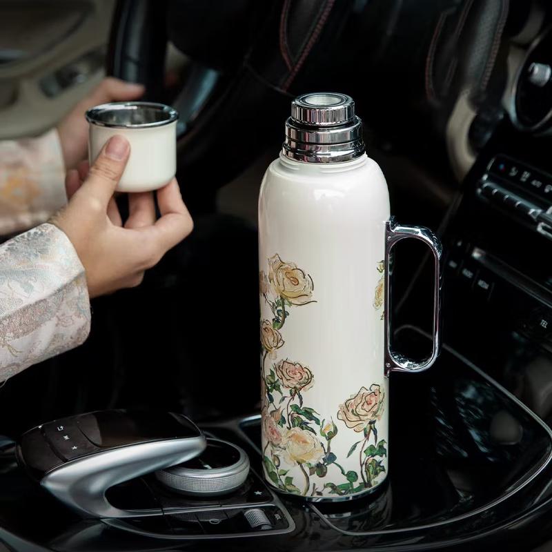 Kessei 316 Stainless Steel 620ml Insulated Stewing Tea Pot with Temperature Display