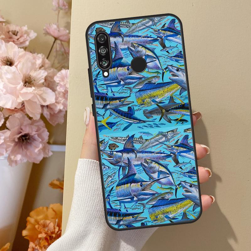 

Mahi gamefish For Huawei Nova Y70 Y91 Y61 Y73 Y72 Y90 Y60 12s 12i 11i 8i 9 10 SE P40 Lite P30 P60 Pro Case Huawei Nova Y72