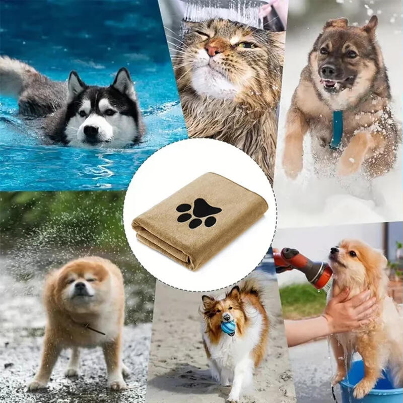 Pet Towel Superfine Fiber Quick Dry Absorbent Bath Mat for Dogs Cats Ultra Soft Bathing Towel Large Size Grooming Accessory Multipurpose Pet Pad