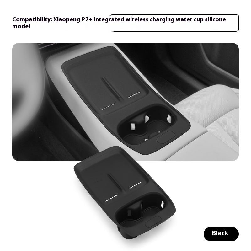 Suitable for 24 Xiaopeng P7 + wireless charging silicone pads car interiors non-slip and dust-proof pads car charging pads