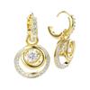 Swarovski Hyperbola Water Drop Design Cubic Zirconia Earrings Unisex Earrings White 5738249