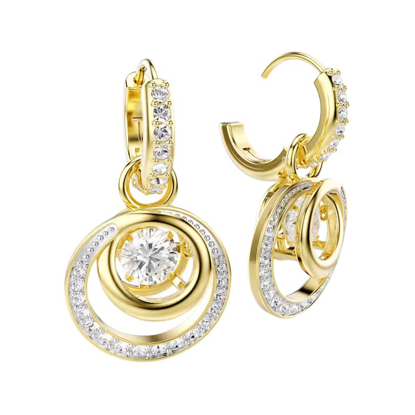 Swarovski Hyperbola Water Drop Design Cubic Zirconia Earrings Unisex Earrings White 5738249