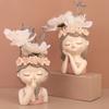 Cute Plants Flower Pot Resin Succulent Planter Flower Vases Little Girl Garden Decoration for Home Office Plant Pot