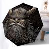 1pc Viking helmetOpen/Close Umbrella-Windproof, Compact Travel Umbrella, Sturdy 8-Rib Shaft1147