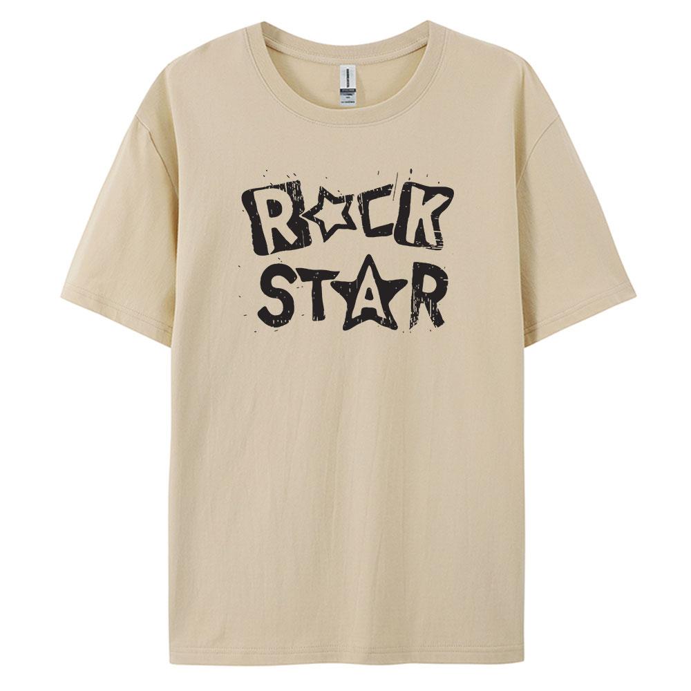 RockStar Summer Essential Pure Cotton TShirt with Short Sleeves and Round Neck