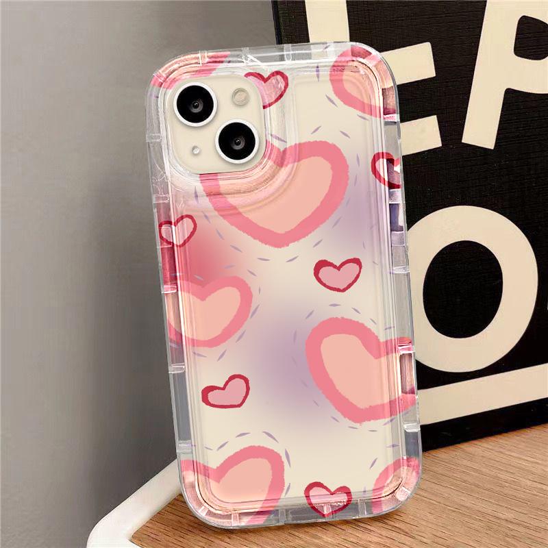 S23 Ultra Case Cute Love Heart Clear Cases For Samsung S22 S25 S24 Ultra S20 FE S21 Plus S 23 S23Ultra S25Ultra A21S Cases Cover