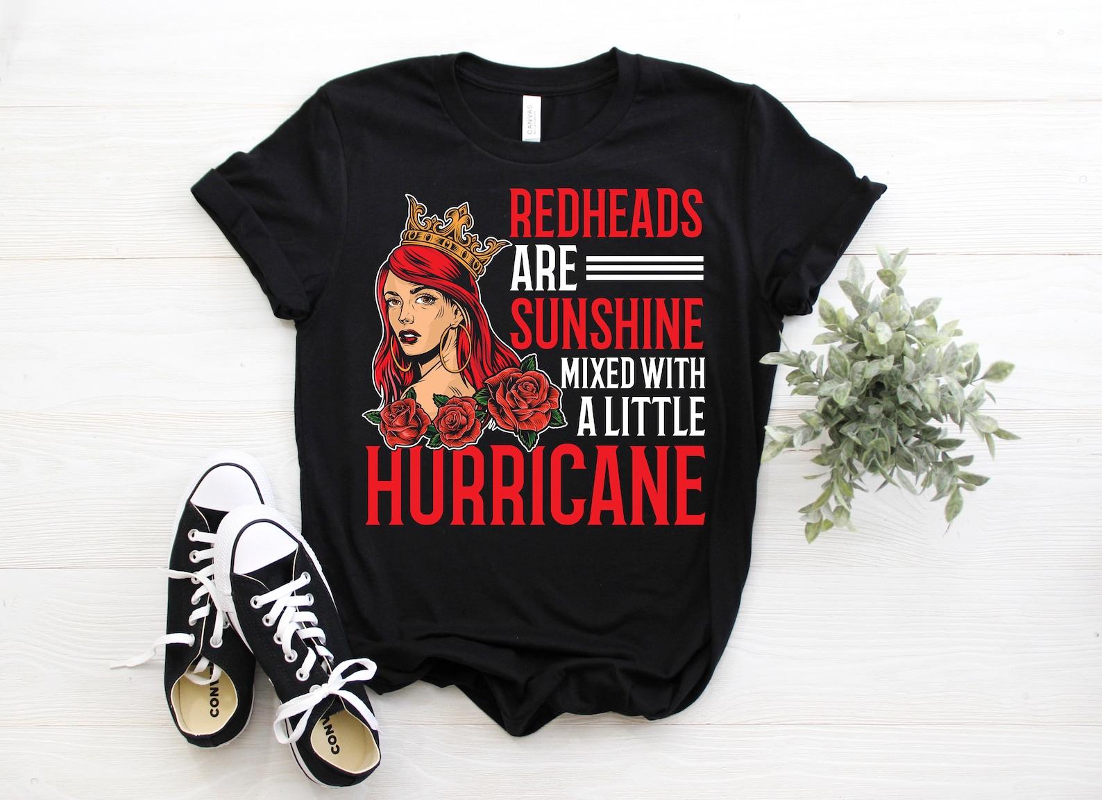 Redhead Girl T-Shirt, Cute Red Hair Girls Gift, Funny Redhead Birthday Present Clothes, Cool Ginger Mom Grandma Aunt Sister Daughter Apparel 140