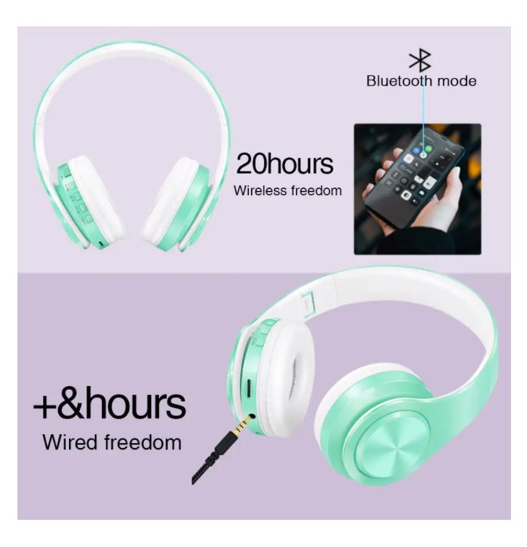 Refleshing Macaron Stereo Headset Bluetooth Earphone Headphone Wireless Handsfree Universal for Smart Device Mobile TV PC Tablet