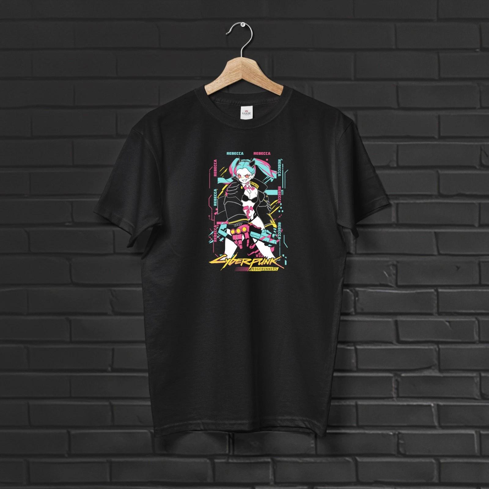 

Rebecca Night City T-Shirt Anime Graphic Tee Mens Unisex M