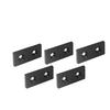 5Pcs Aluminum Profile End Cap Alloy Metal Cover Plate Linear Moving Parts 4080 Double HolesBlack