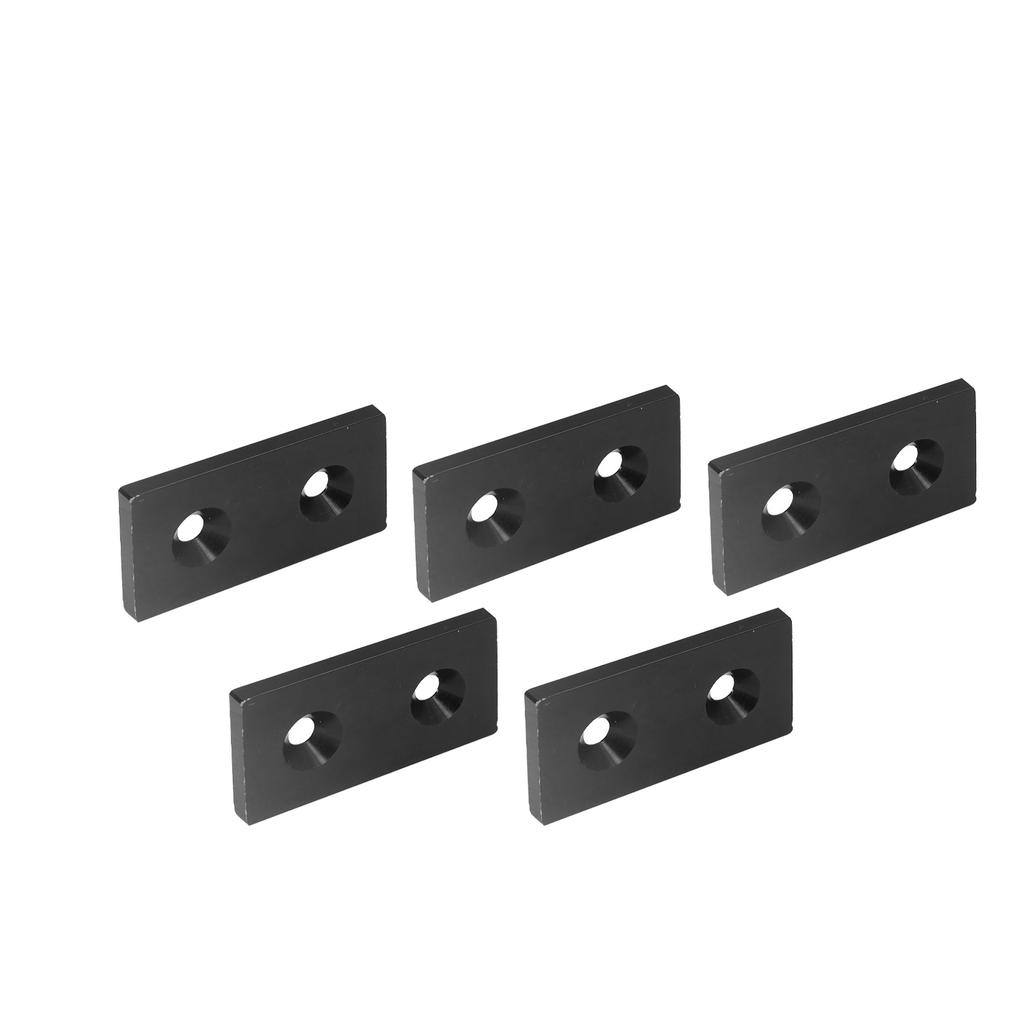 5Pcs Aluminum Profile End Cap Alloy Metal Cover Plate Linear Moving Parts 4080 Double HolesBlack