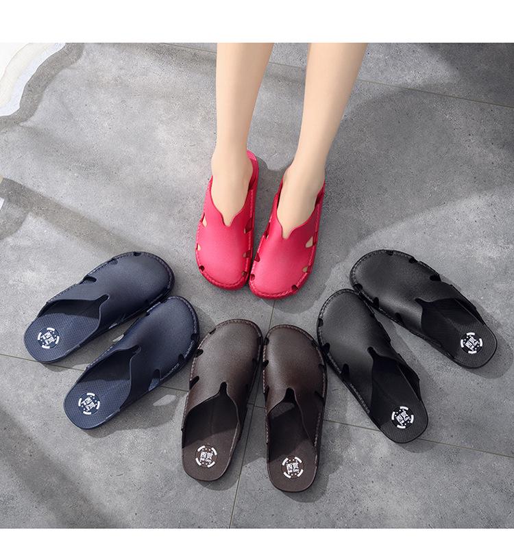 Super Soft Vietnamese Latex Closed-Toe Slippers: Non-Abrasive, Odorless Rubber Casual Shoes with Soft Soles for Men & Women