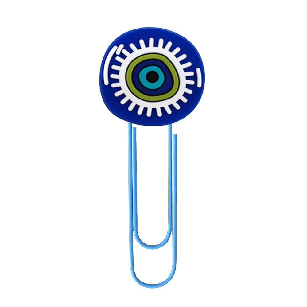 Evil Eye PVC Cartoon Paperclip Bookmark – U-shaped Office Supply