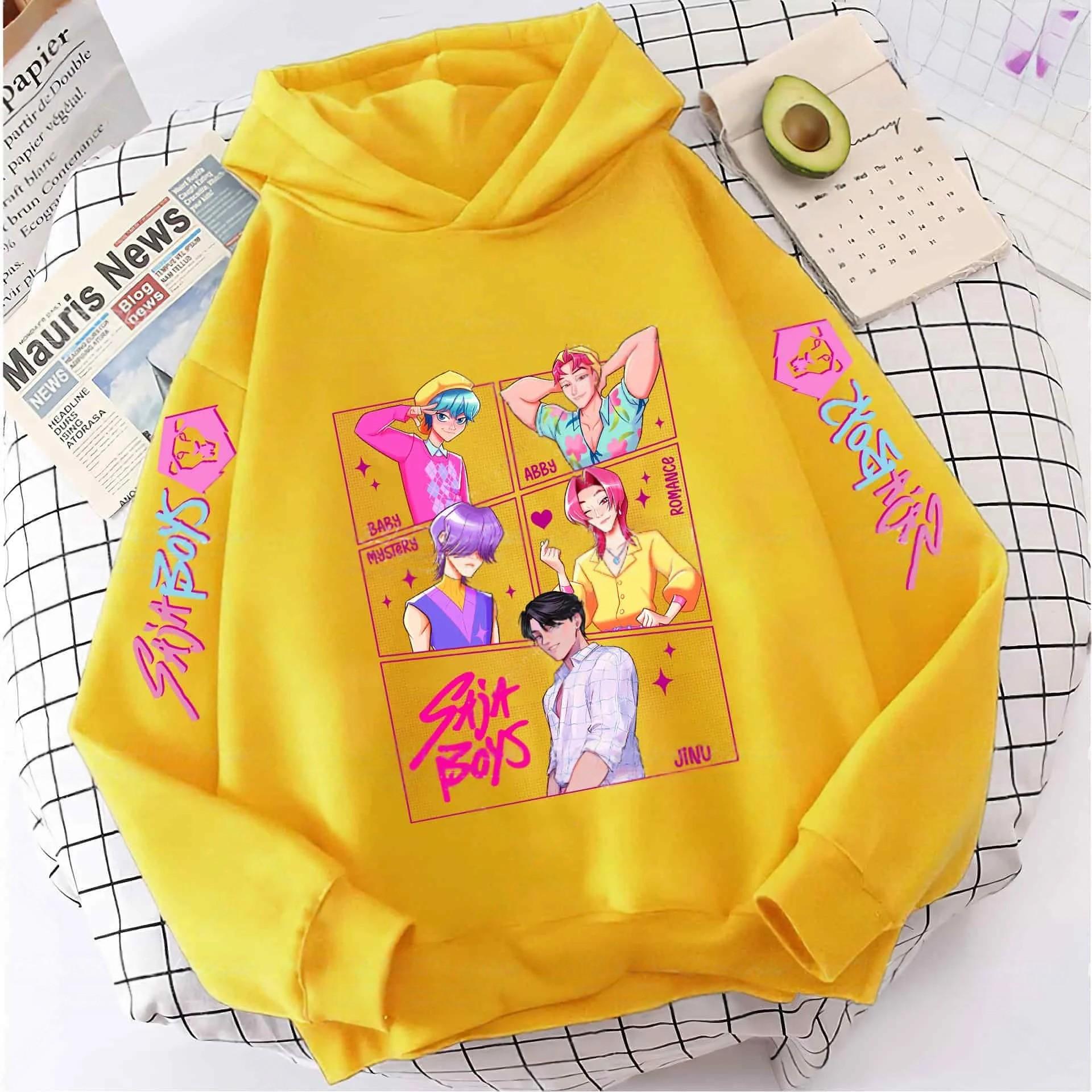 

Autumn K-pop Saja Demon Hunters Print Children Hoodies Fashion Warm Kids Sweatshirt Long Sleeve Casual Fleece Hooded Streetwear 100