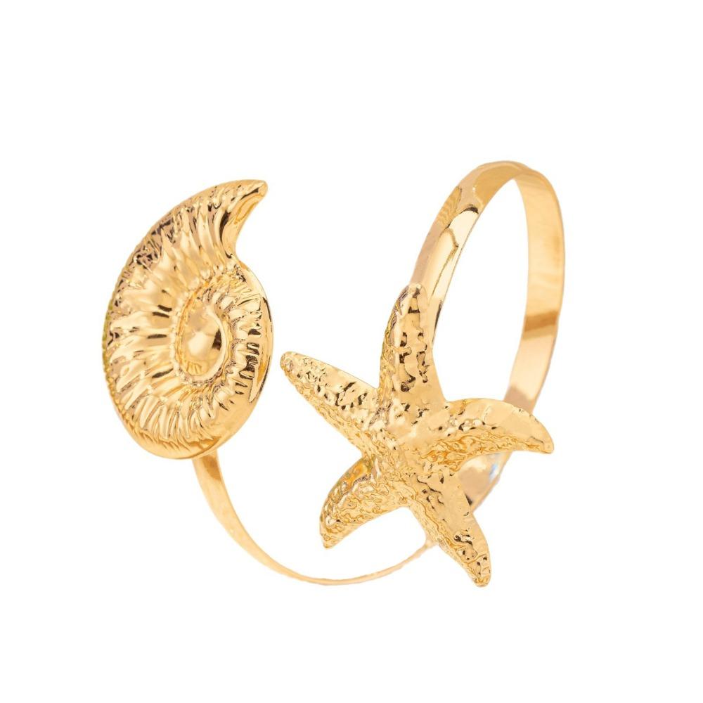 Metal Wide Open Bangle Multi Style Flower Bracelet Stylish Opening Arm Bracelet  Hand Jewelry