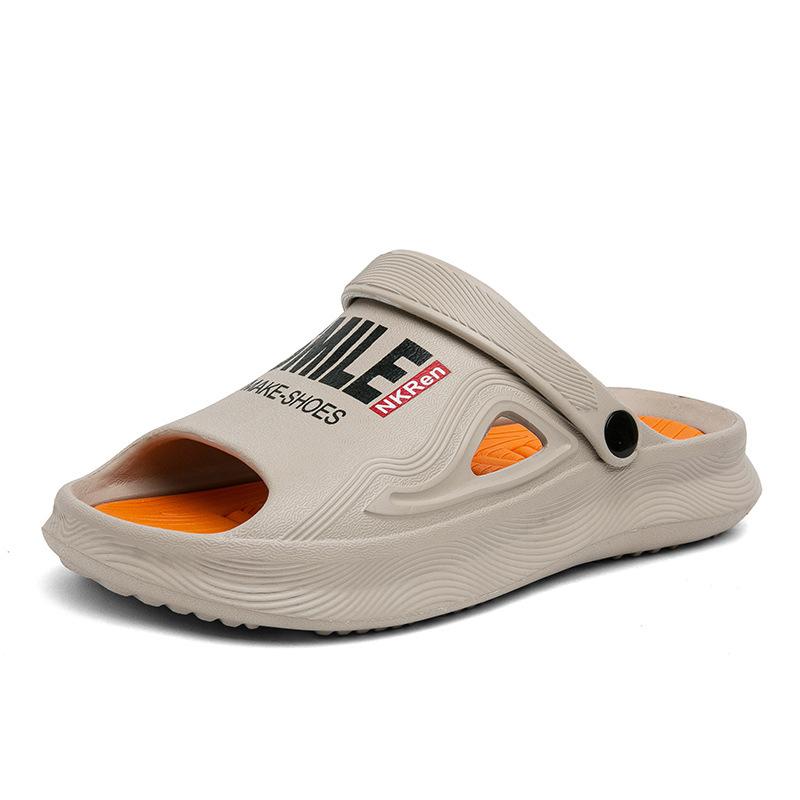 

One-word drag new 2025 slippers men s summer wear soft bottom non-slip driving dual-purpose thick bottom stepping on shit feeling men s models 46