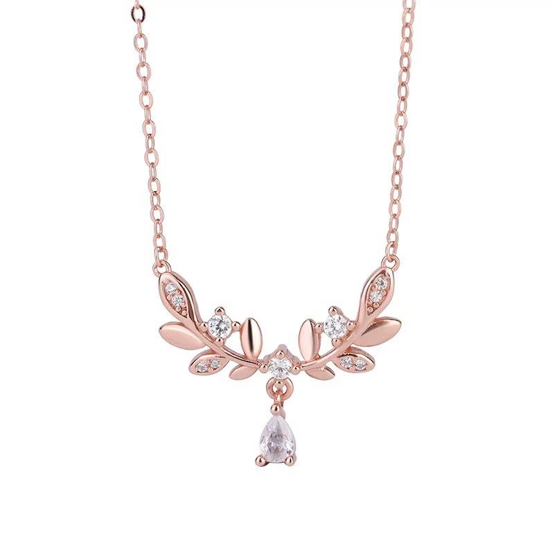 Laurel Muse Necklace Female Niche Design High Sensibility Mori Wheat Ear Pendant Temperament Clavicle Chain Jewelry