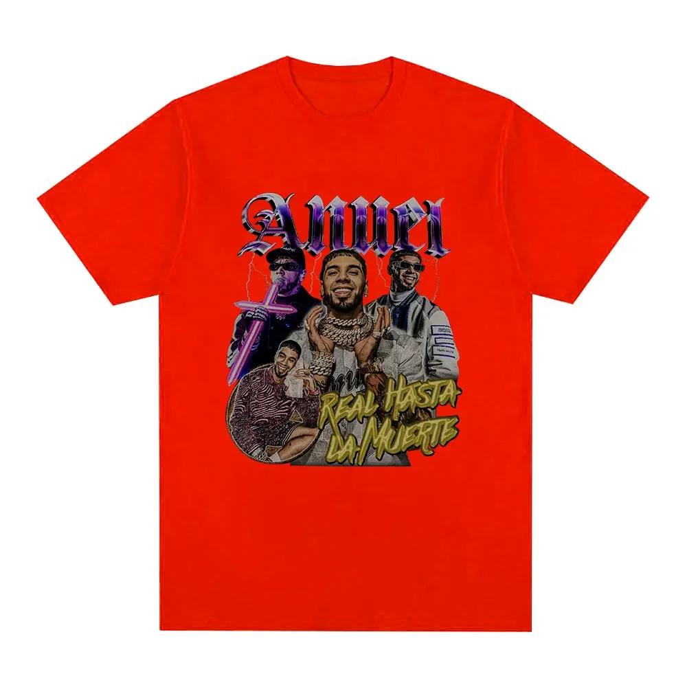 Anuel AA Real Death Until Graphic T Shirt 100 Cotton Tshirt Unisexs Hip Hop Vintage Oversized Tee Shirt Oversized Streetwear S