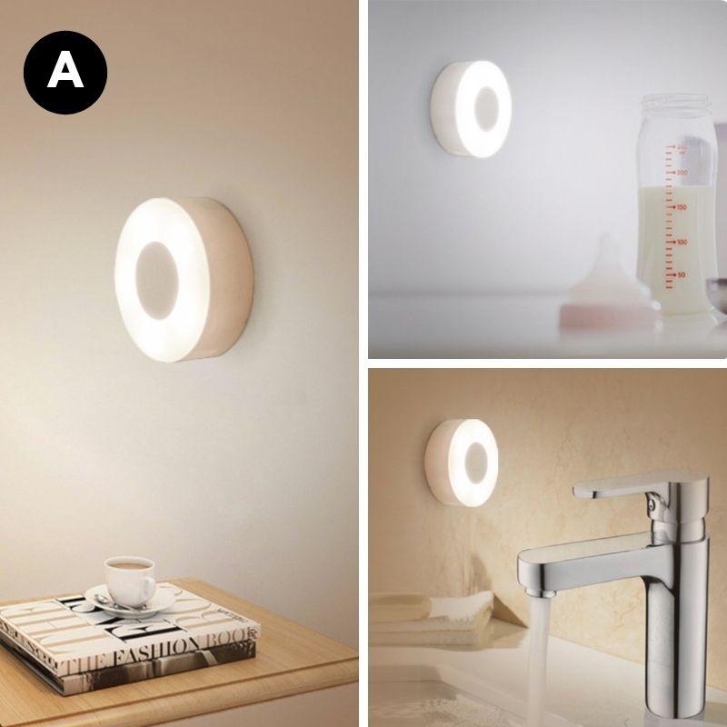 Homlly Rechargeable Motion Sensor Light (Warm Yellow) (X2PCS)