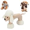 Plush Dog Chew Toy Squeaky Linen Stuffed Animals Interactive Puppy Teething Toy for Small And Medium Dogs Teeth Cleaning