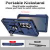 360 ° Rotat Metal Car Bracket Ring Soft TPU+Hard PC Solid Color Armor Phone Case For Samsung Galaxy Z Fold 7 6 5 4 Bumper Cover