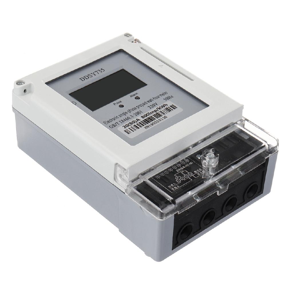 220V 50Hz Electric Prepayment Slot Meter Programmable Single Phase w/ Cards Digital Display Card Meter