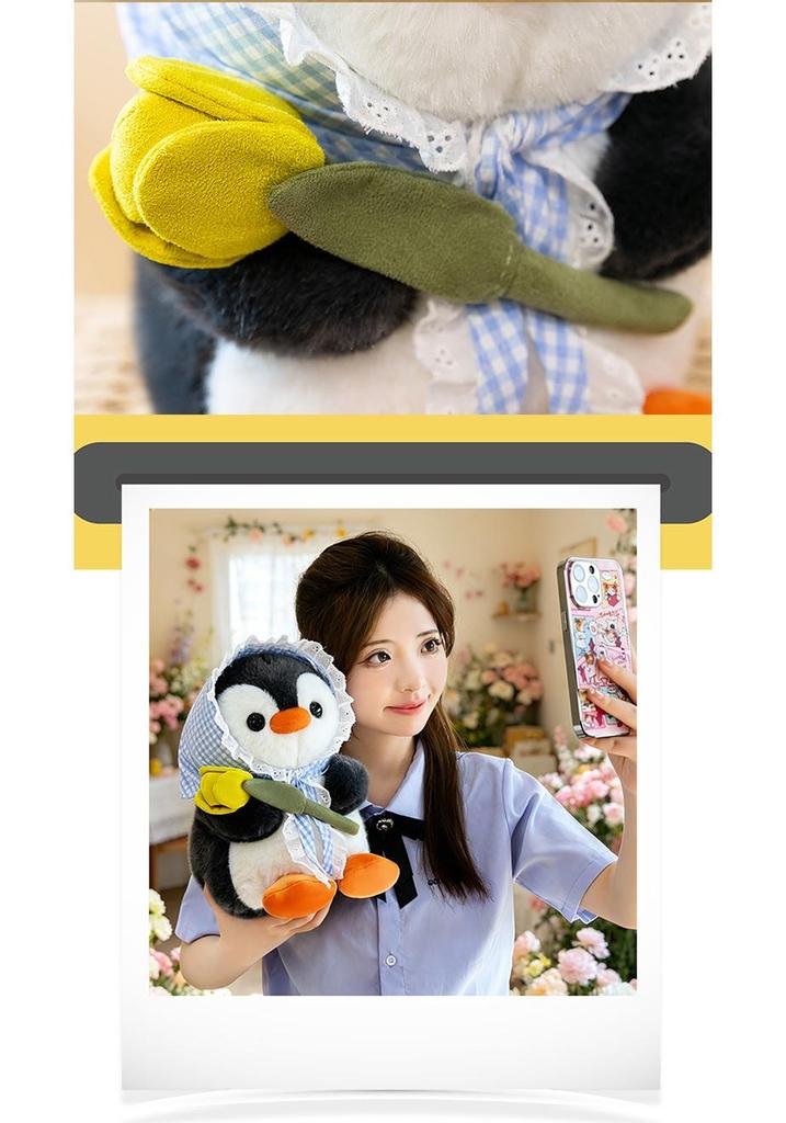Tulip Penguin Plush Doll - Cute Comfort Toy for Kids, Perfect Girls' Birthday Gift