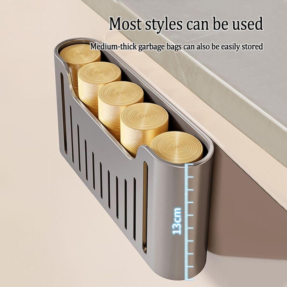 Large Capacity Kitchen Utensil Rack Punch Free Trash Bag Extraction Box  for Home