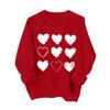 Damen Casual Fashion Valentinstag Print Langarm O-Ausschnitt Sweatshirts Pullover Top