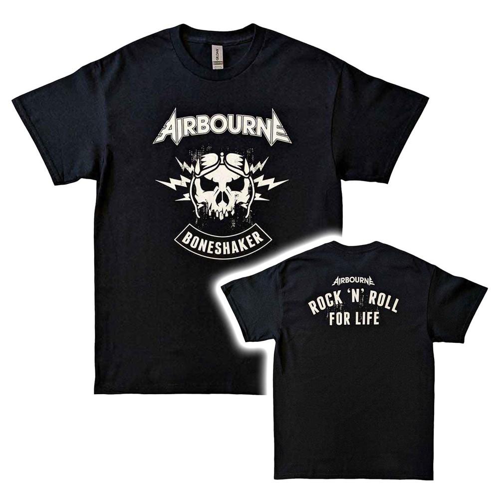 

Airbourne T-Shirt Boneshaker Band New Black Official L