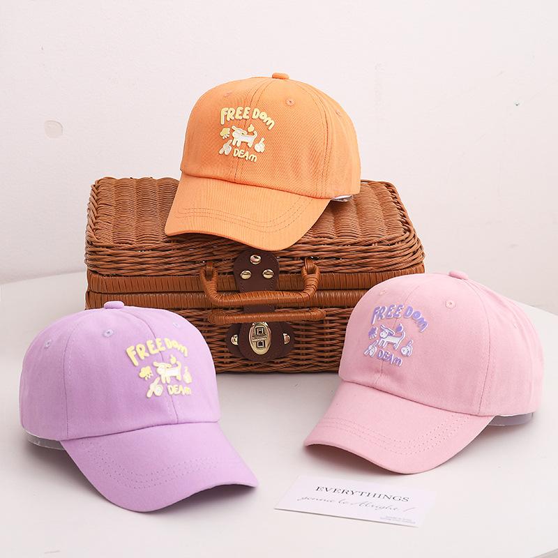 Big Dog Baseball Hat Tide Spring And Autumn Sun Protection Cute Cartoon Ironing Puppy Cap Spring And Summer Sun Hat