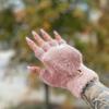 Women's Fingerless Gloves Cute Pink Warm Fashionable For Winter
