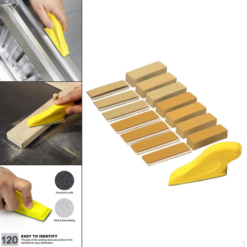 Compact Handheld Sander Set with 70 Sanding Sheets for Projects