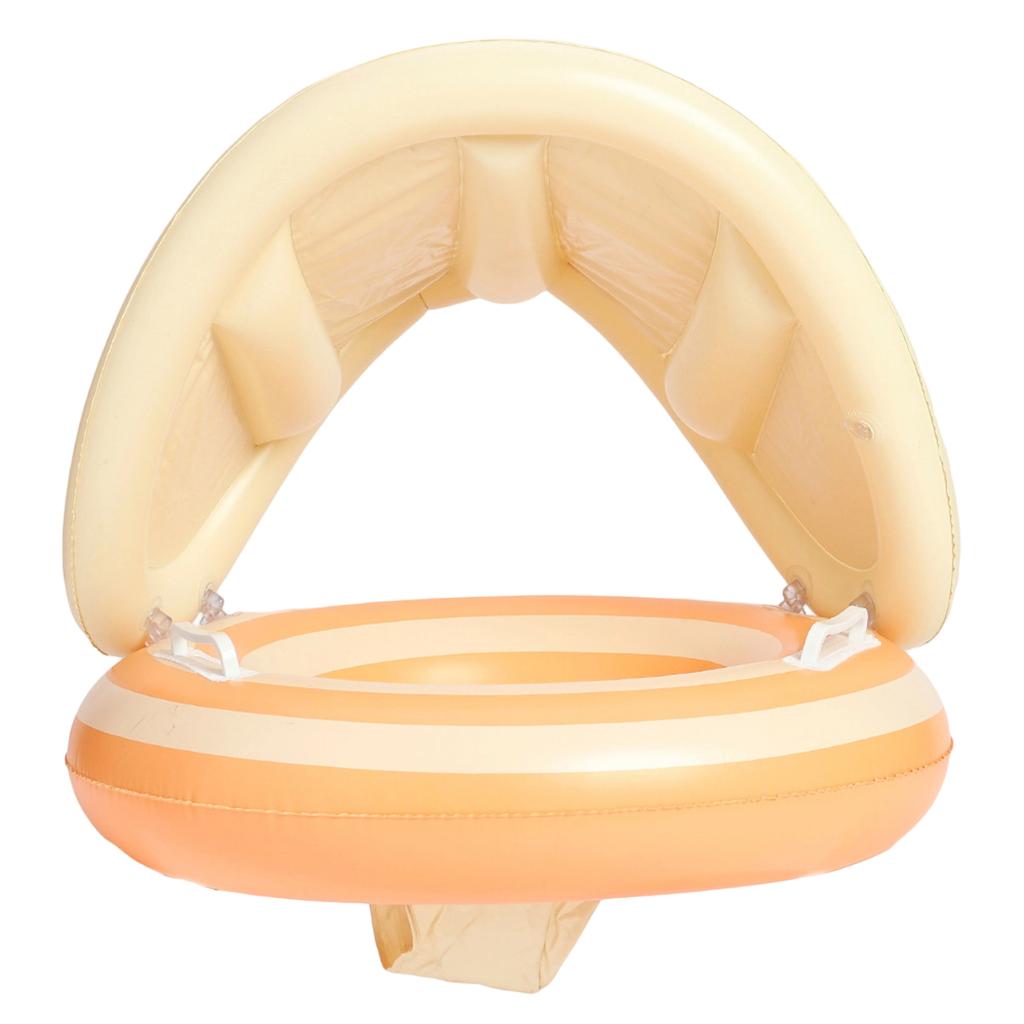 Inflatable Baby Swim Ring with Removable Sunshade Canopy Adjustable Design for Water Safety and Comfort Suitable for Pool and Beach Use