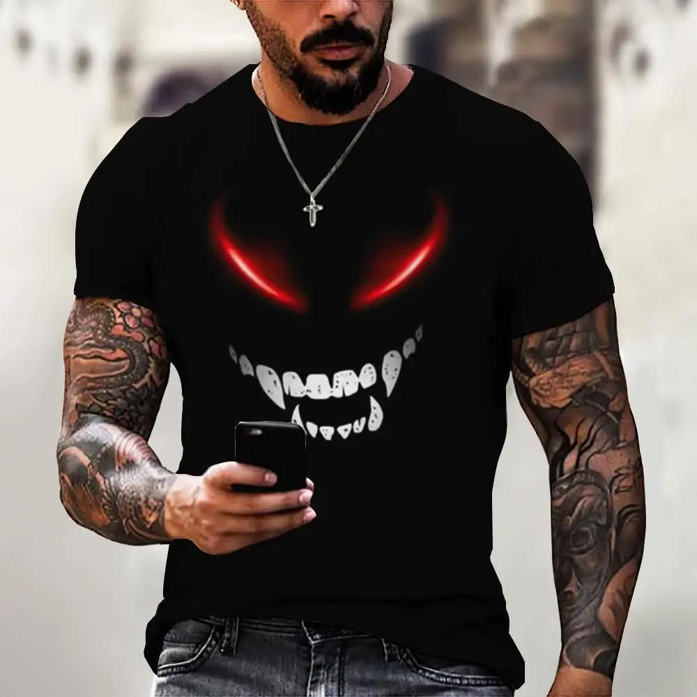 Devil Graphics T-Shirt Casual Men's Short Sleeved 3d Printed Tees Summer Mens Clothing  Male T-shirts