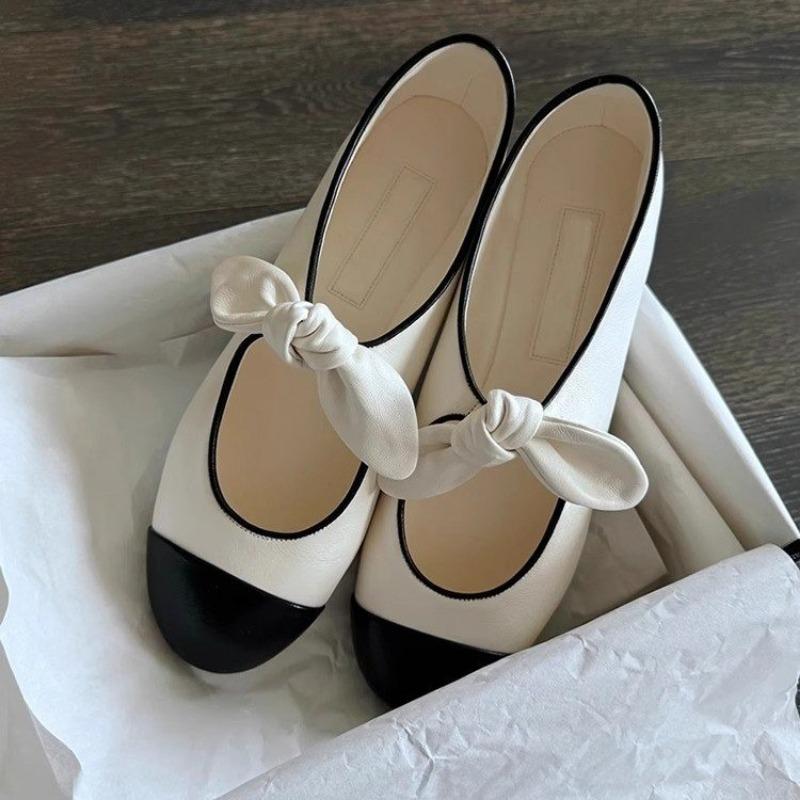 

Модные весенние новые туфли на низком каблуке, женская мода, круглый носок, неглубокий вырез, бант-бабочка, цветные, мягкая подошва, нескользящие, одинарные туфли 40 белый