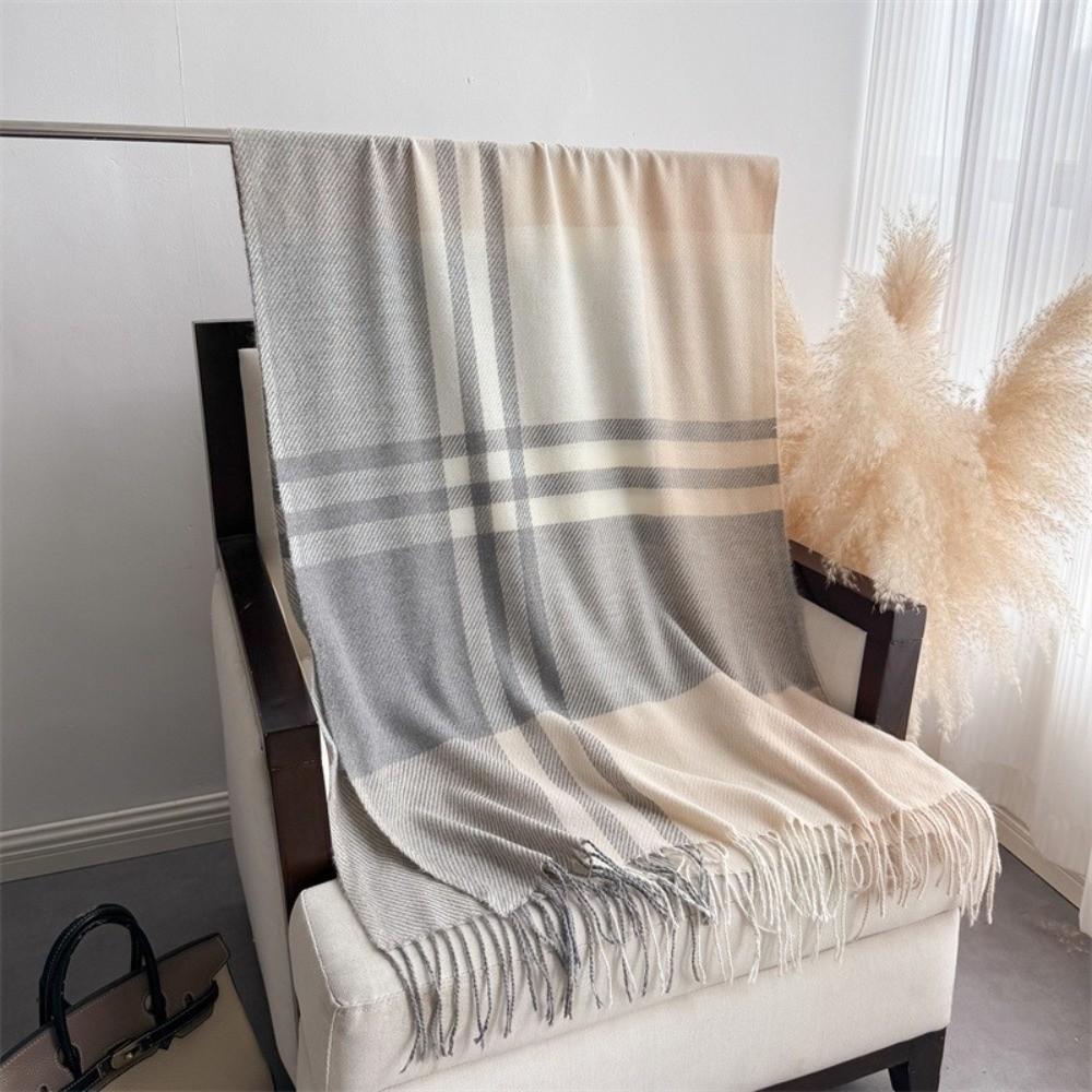 Long Length Warm Scarf Imitation Wool Texture Autumn Winter Scarf Wool Texture Scarf Women