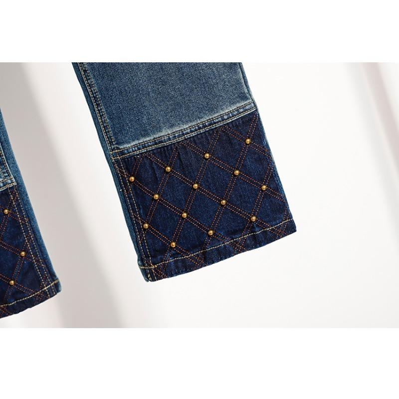 DIMANAF 2025 Plus Size Autumn Women Jeans Elastic  Pants Denim Blue High Waist New Pants 5XL