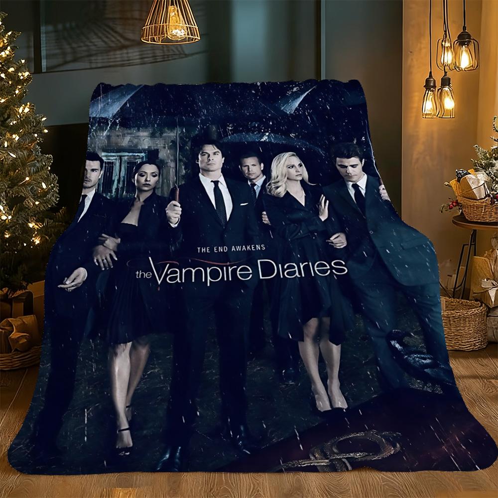 Printed Blanket Picnic Blankets Warm Blanket Soft and Comfortable Blanket Home Travel The V-Vampires D-Diaries Birthday Gift